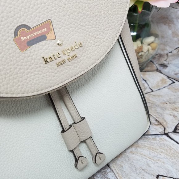 Leila Colorblock Warm Beige Backpack Kate Spade - Picture 15 of 15